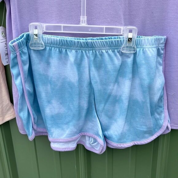 Girls Short Sleeve Top & shorts Pajama Lounge Sleep 2pc Set, 2-Pack Size XL Plus - Picture 5 of 5